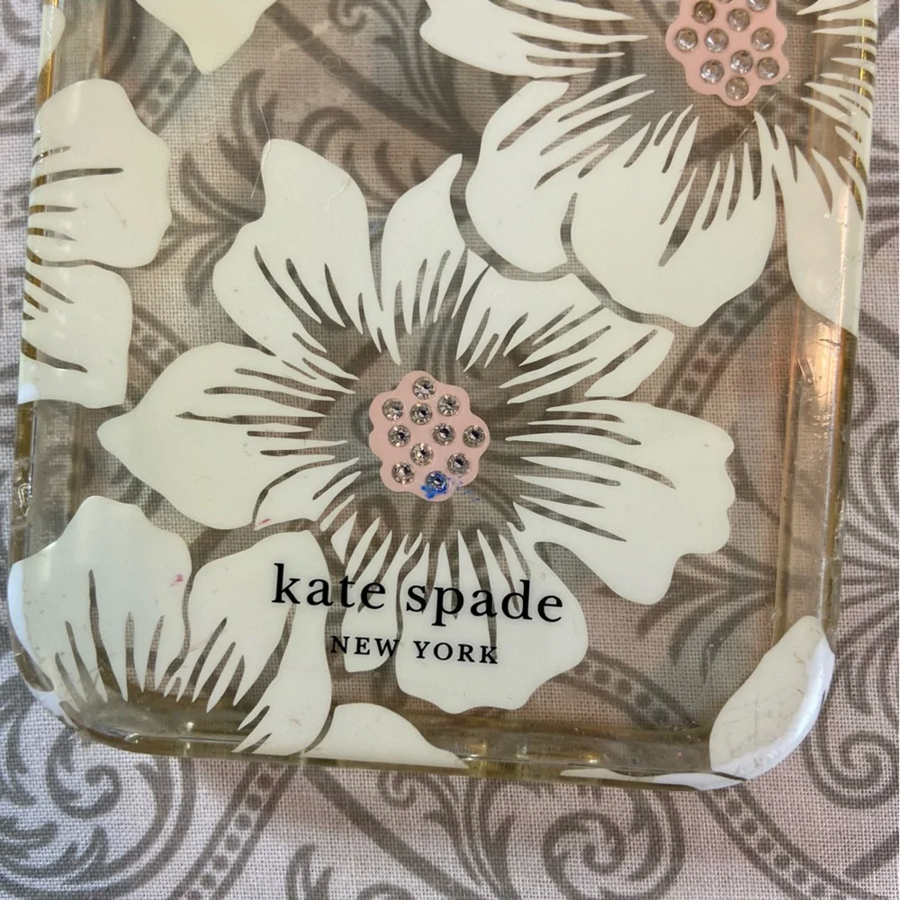 iPhone 13 Hard Case Plastic Kate Spade New York Floral Clear